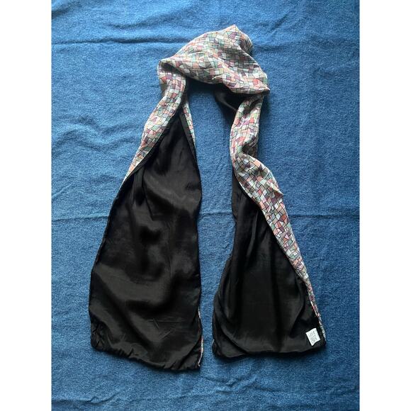 Vintage Kar A Van Rayon Geometric Scarf - Picture 3 of 3